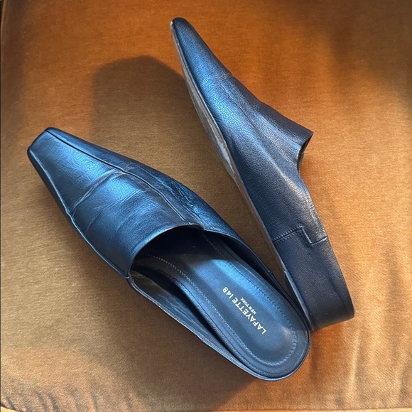Lafayette 148 New York Shoes - Lafayette 148 New York Ollie grained black leather Mules EU 39.5/US 9.5